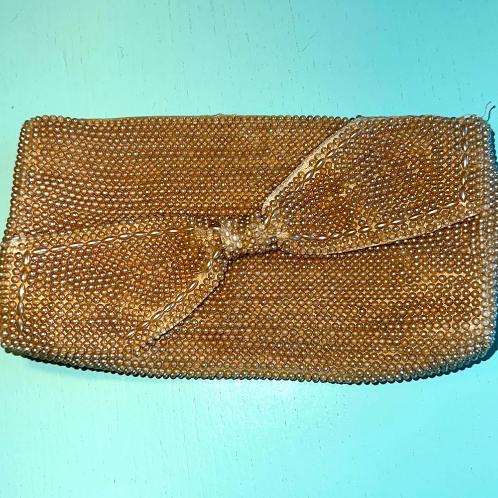 Stunning vintage beaded clutch purse made in Japan 1950